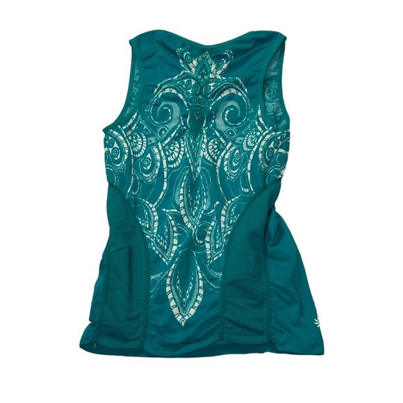 Athleta Workout Top Womens XS Teal Sleeveless Tank Sporty Active Exercise - Picture 3 of 13